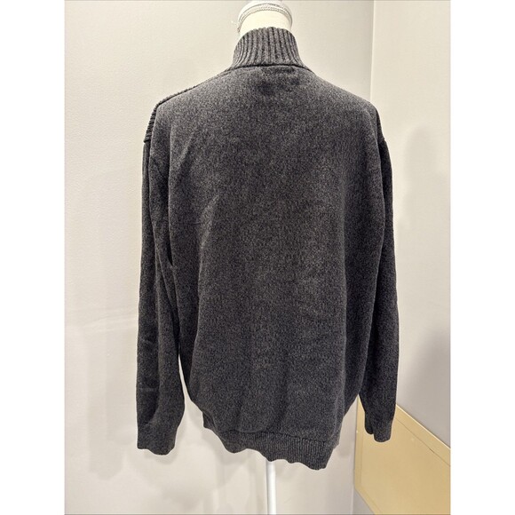 Nautica Charcoal Textured Knit Collard Pullover Crew Sweater Men's XL - Picture 4 of 8